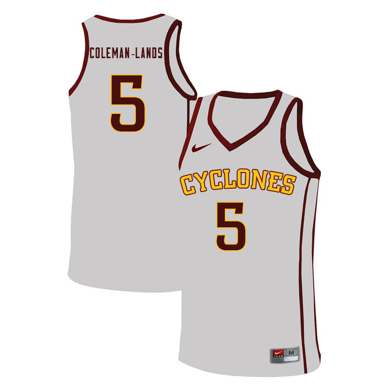 Men #5 Jalen Coleman-Lands Iowa State Cyclones College Basketball Jerseys Sale-White